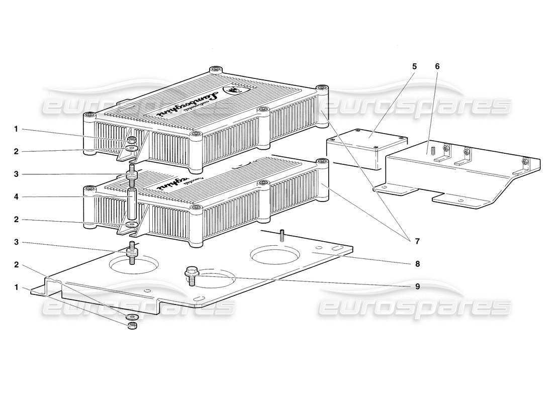 a part diagram from the lamborghini diablo parts catalogue