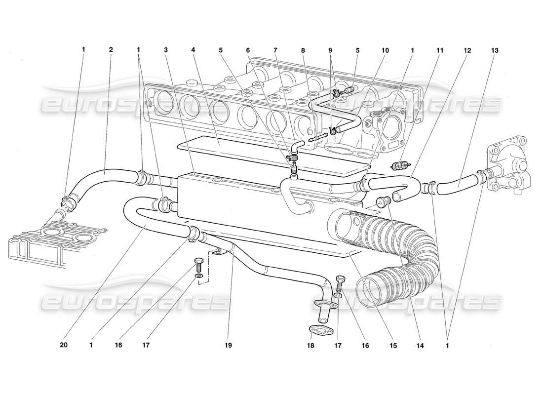 a part diagram from the Lamborghini Diablo Roadster (1998) parts catalogue