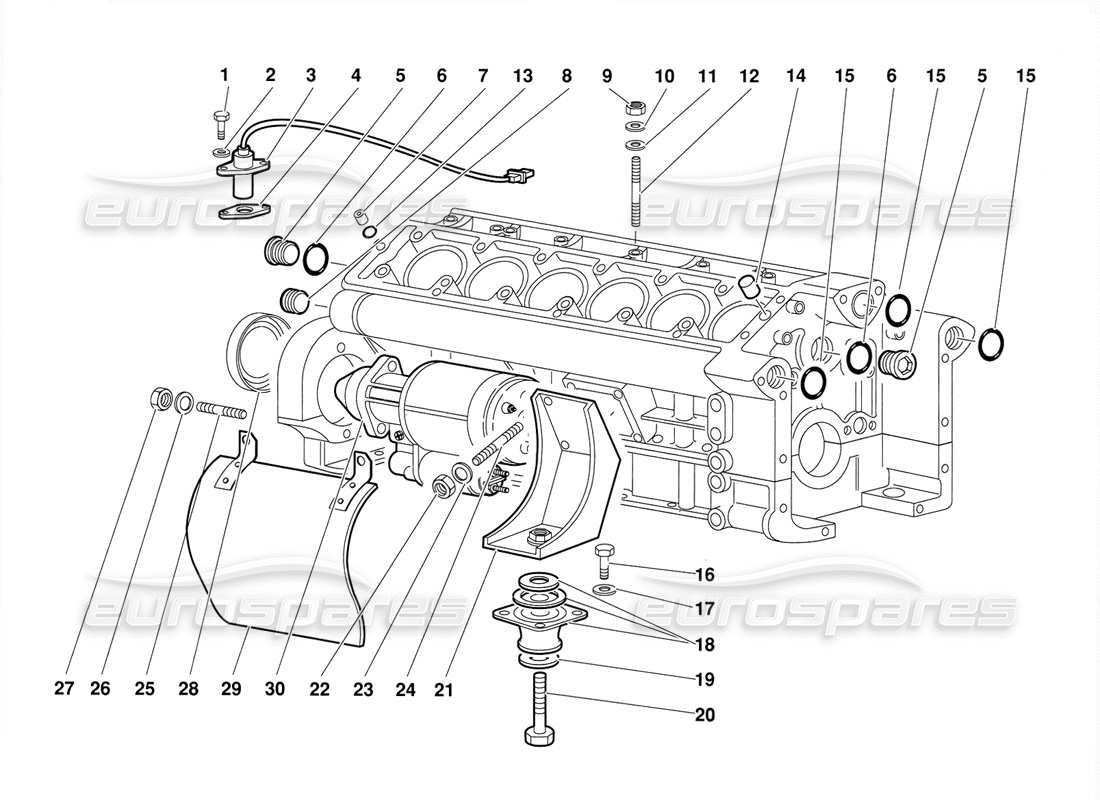 a part diagram from the lamborghini diablo parts catalogue