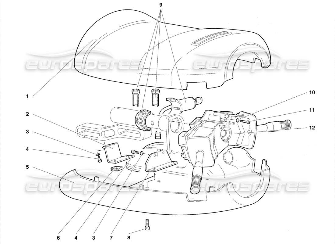 a part diagram from the lamborghini diablo roadster (1998) parts catalogue