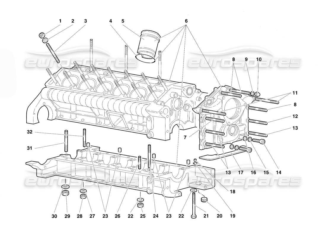 VIEW PARTS DIAGRAMS FROM THE LAMBORGHINI DIABLO PARTS CATALOGUE a part diagram from the lamborghini diablo parts catalogue