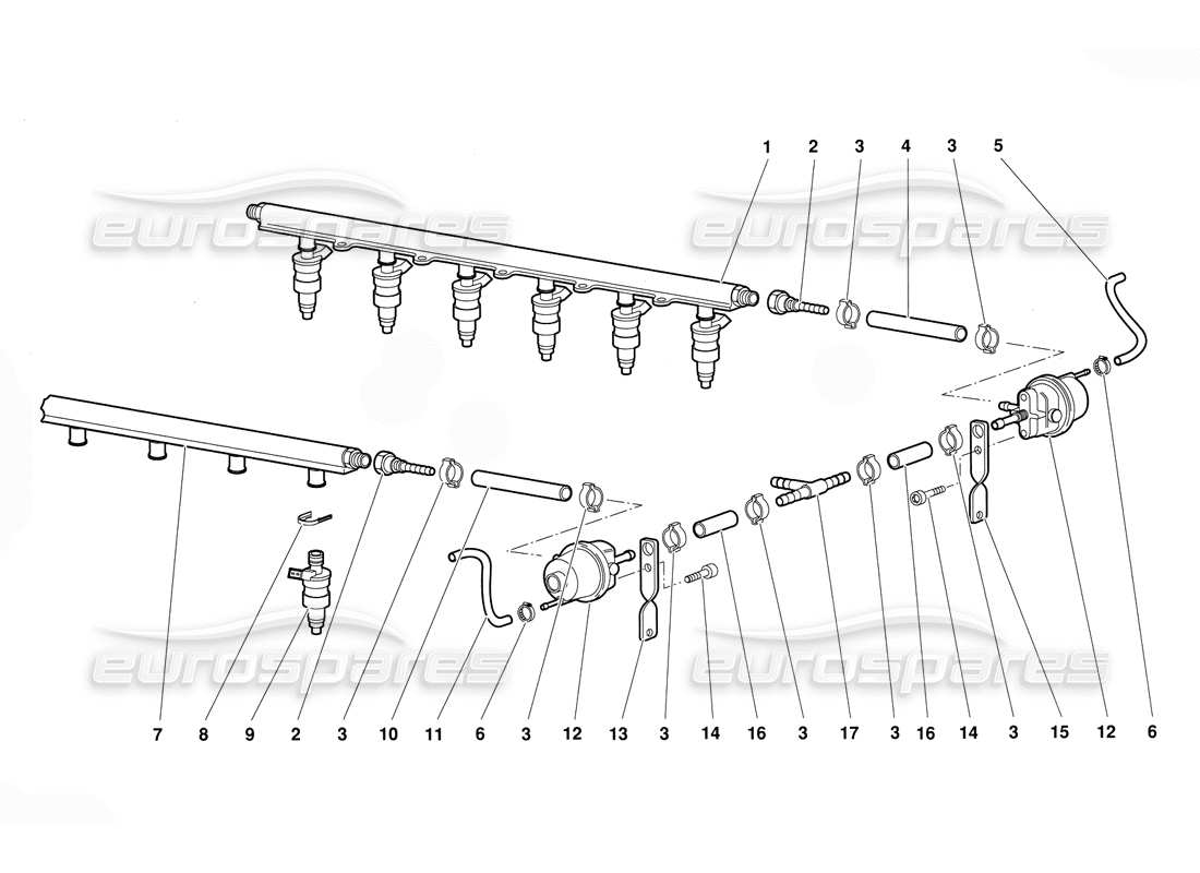 a part diagram from the Lamborghini Diablo (1991) parts catalogue