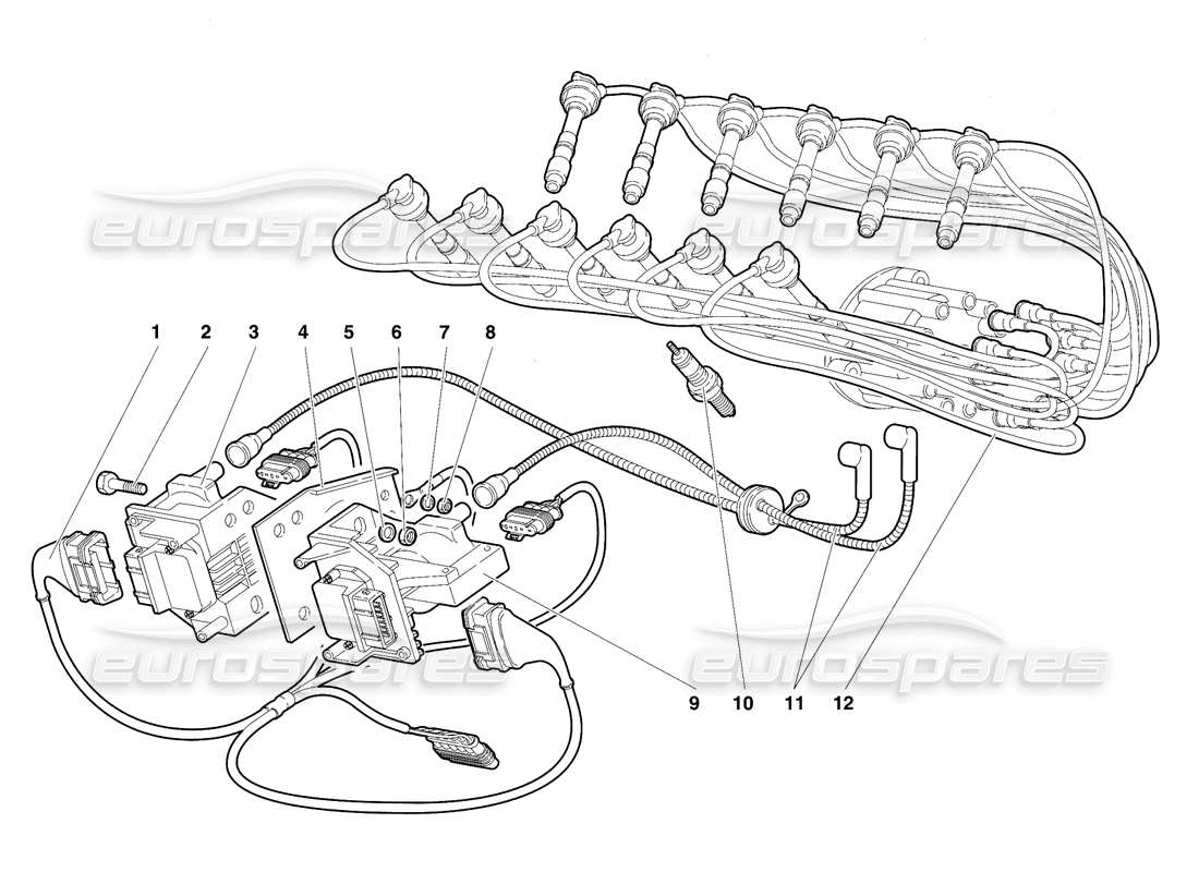 a part diagram from the lamborghini diablo se30 (1995) parts catalogue