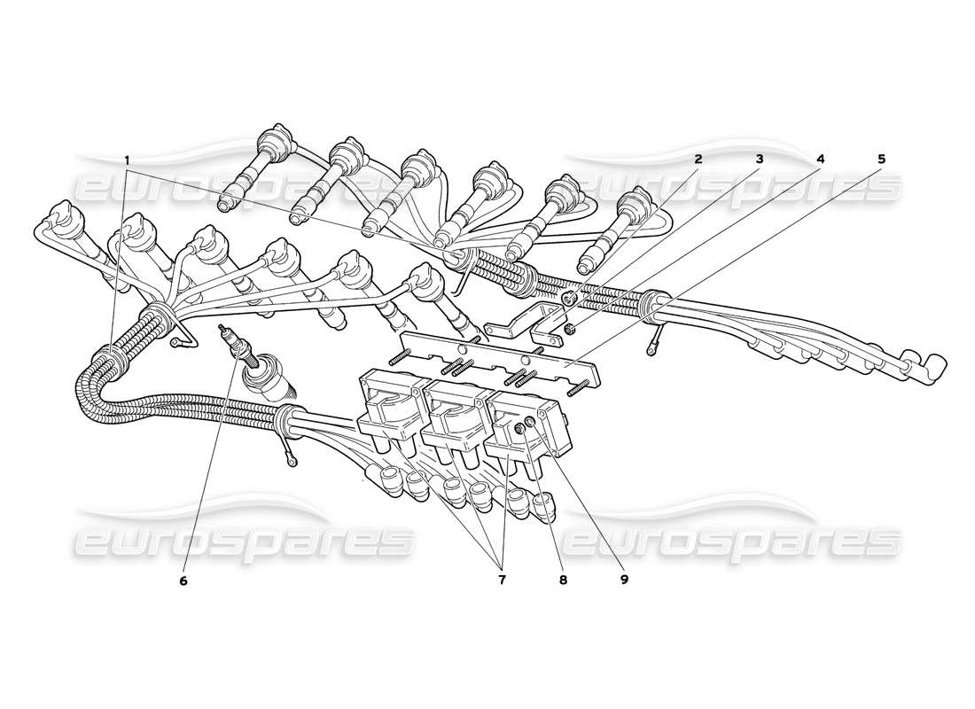 a part diagram from the Lamborghini Diablo SV (1999) parts catalogue