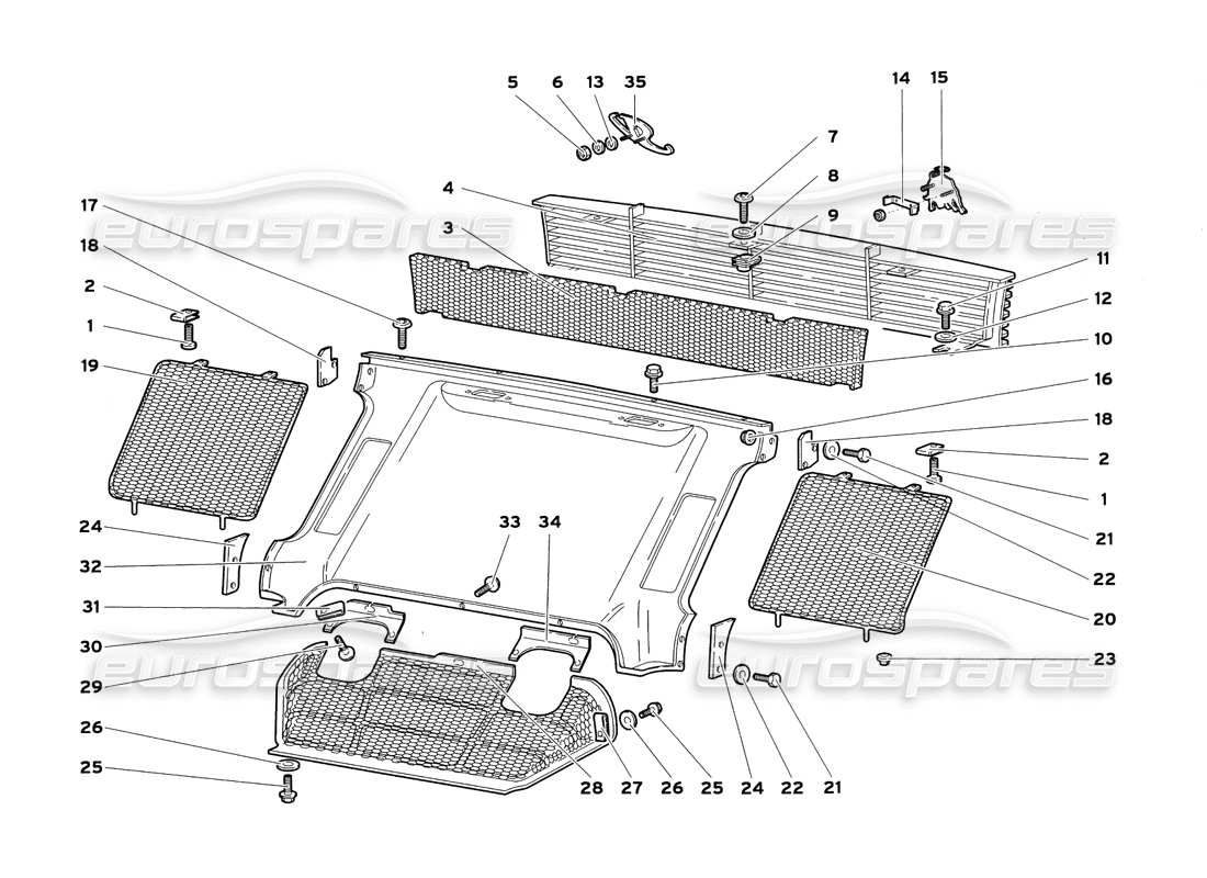 a part diagram from the Lamborghini Diablo SV (1999) parts catalogue