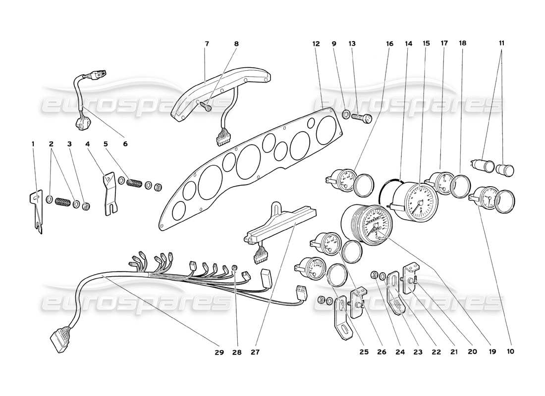 a part diagram from the Lamborghini Diablo SV (1999) parts catalogue