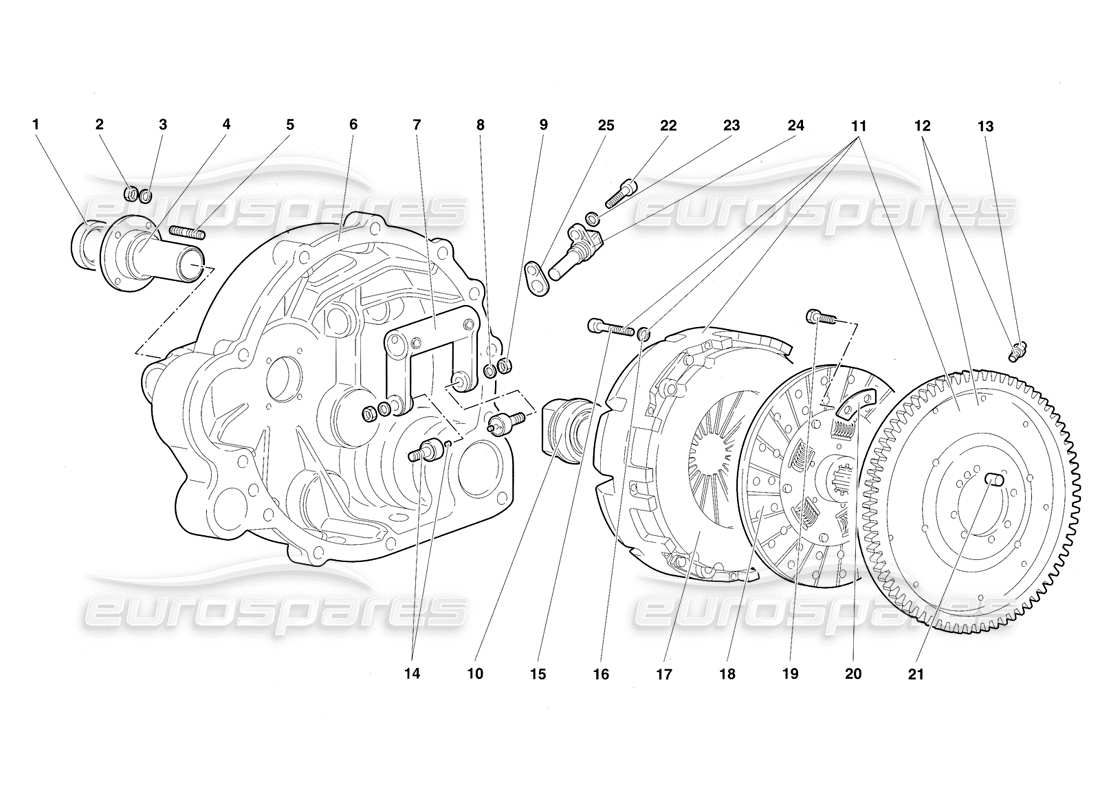 a part diagram from the lamborghini diablo parts catalogue
