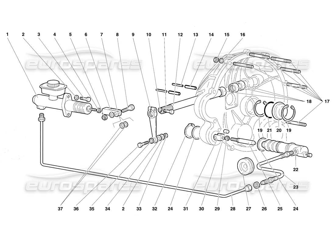 a part diagram from the lamborghini diablo parts catalogue