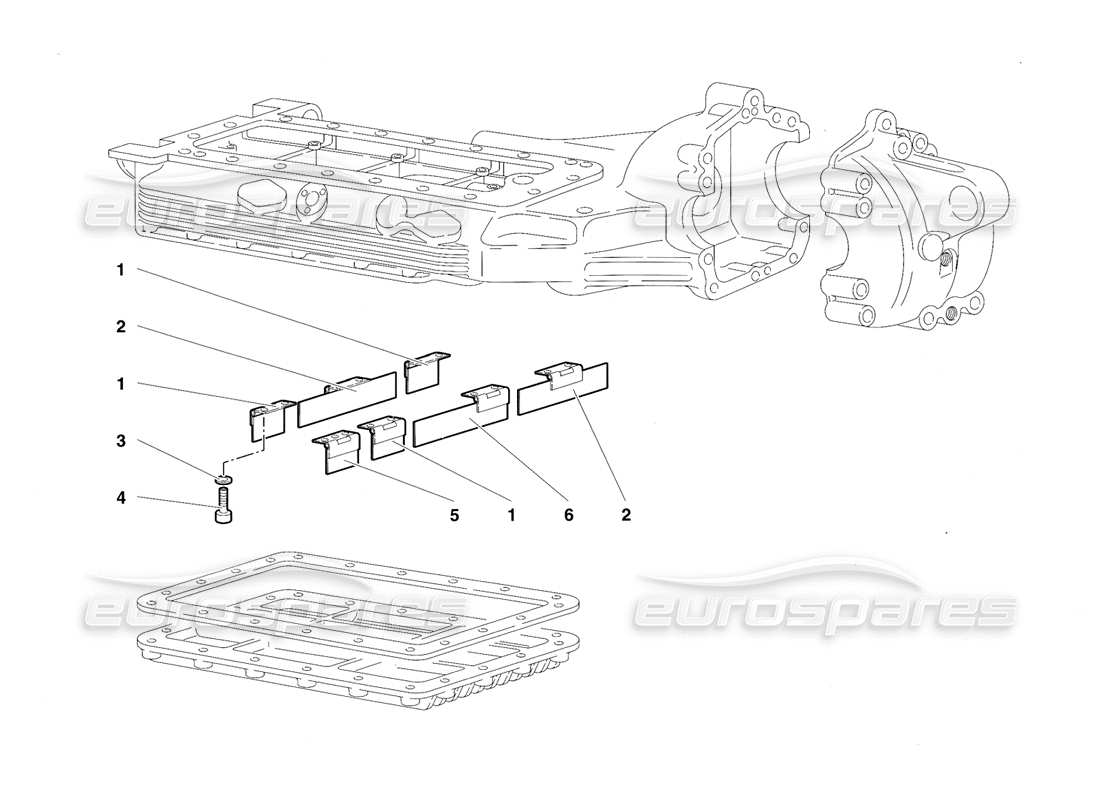 a part diagram from the lamborghini diablo sv (1997) parts catalogue