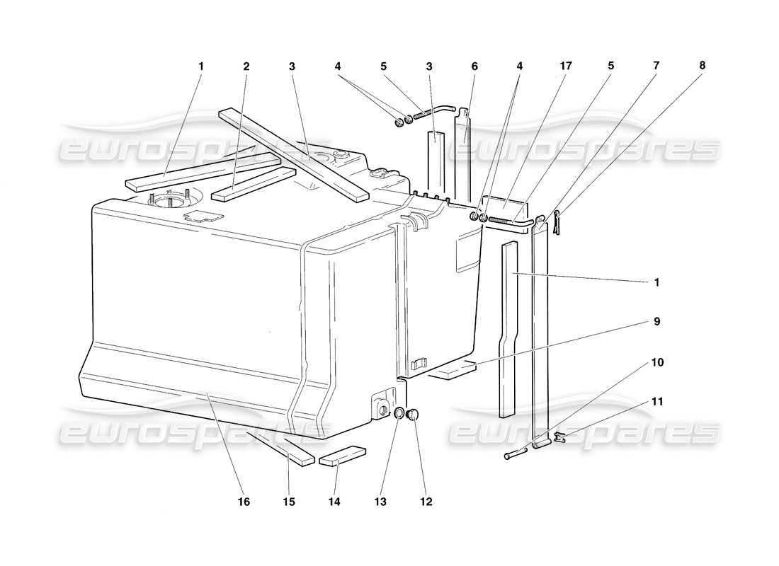 a part diagram from the lamborghini diablo parts catalogue