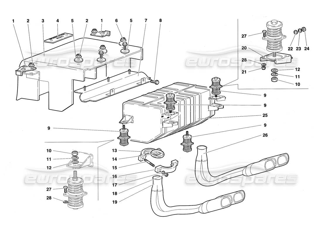 a part diagram from the Lamborghini Diablo SV (1997) parts catalogue
