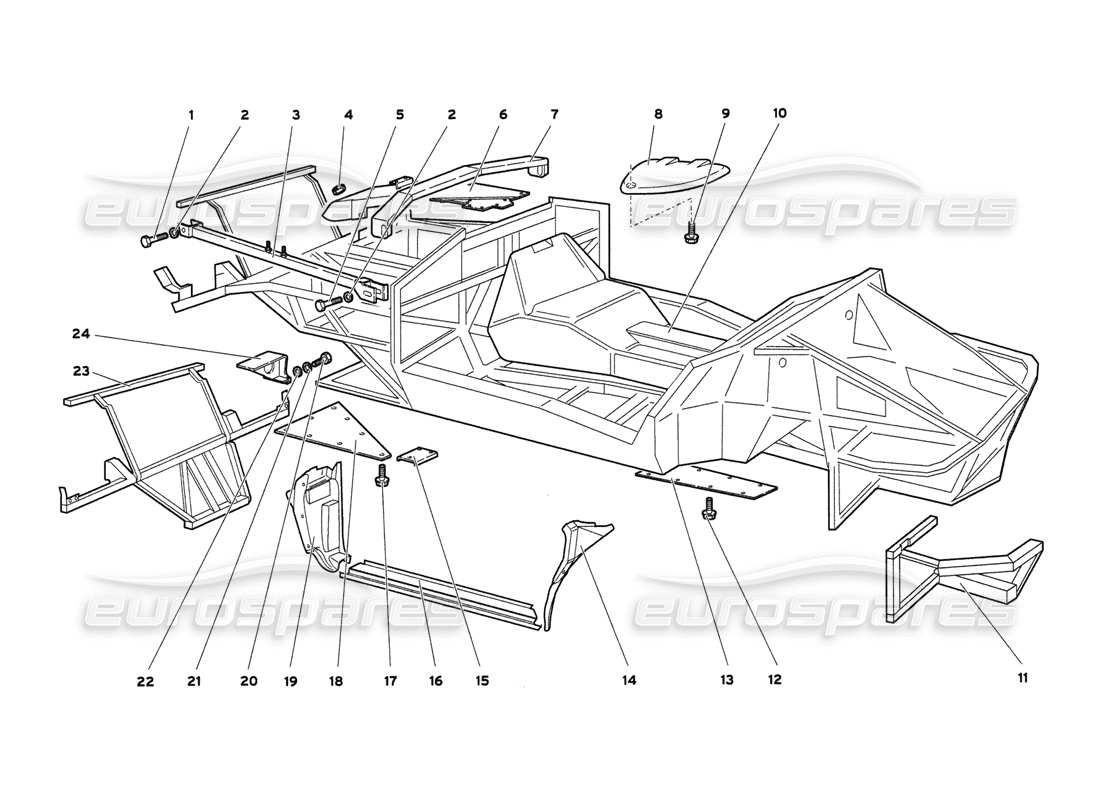 a part diagram from the Lamborghini Diablo 6.0 (2001) parts catalogue