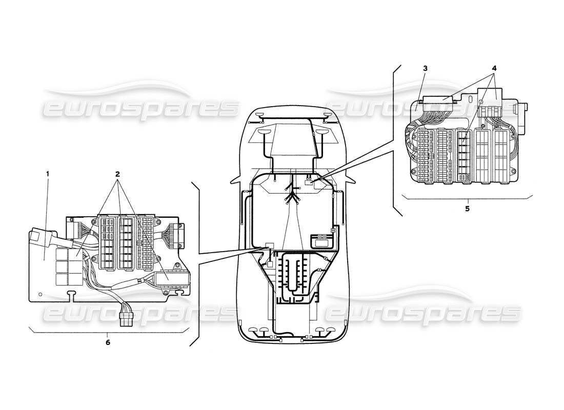 a part diagram from the lamborghini diablo parts catalogue