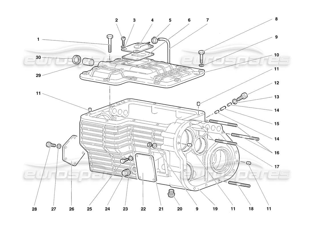 a part diagram from the lamborghini diablo parts catalogue