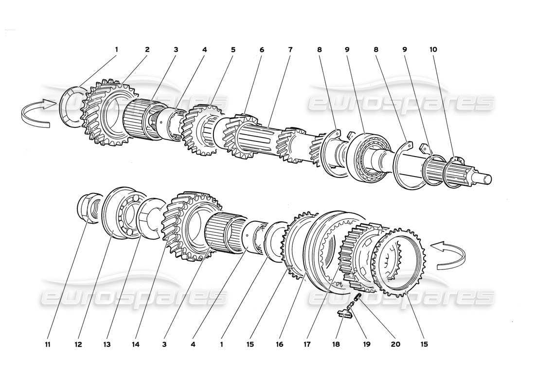 a part diagram from the lamborghini diablo gt (1999) parts catalogue