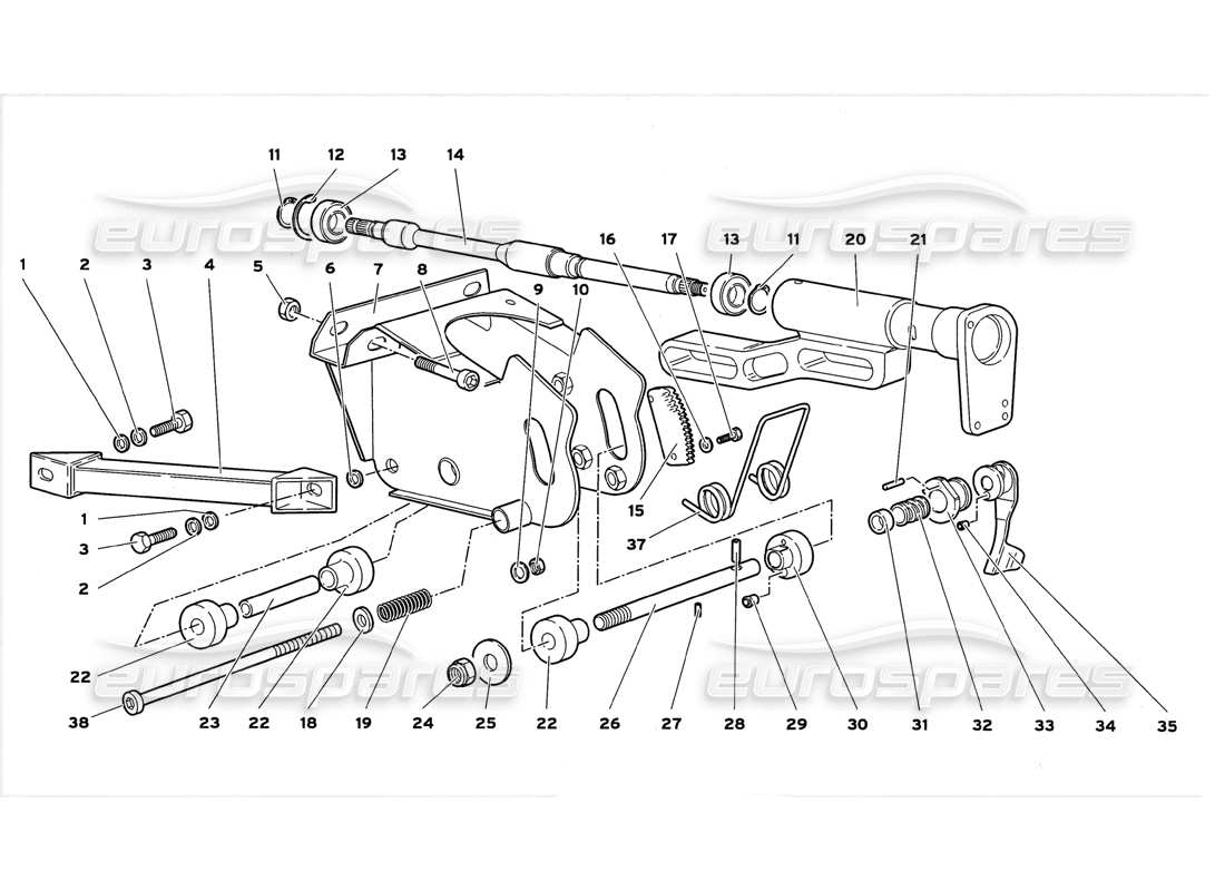 a part diagram from the lamborghini diablo gt (1999) parts catalogue