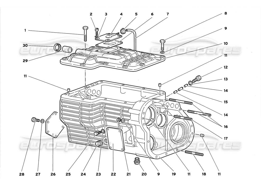 a part diagram from the lamborghini diablo gt (1999) parts catalogue