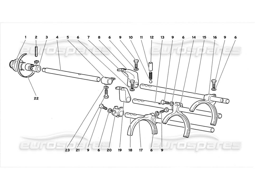 a part diagram from the lamborghini diablo parts catalogue