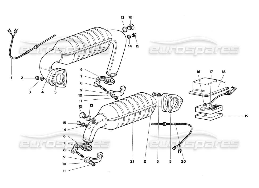 a part diagram from the lamborghini diablo parts catalogue
