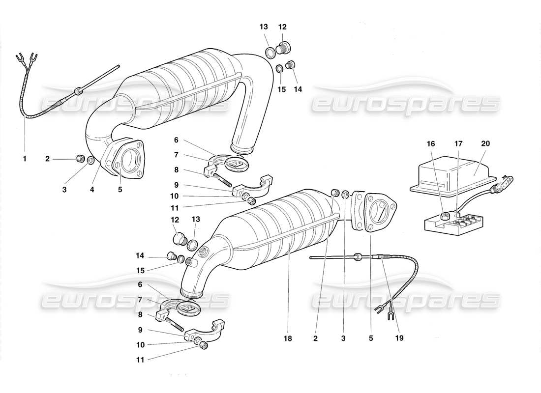 a part diagram from the Lamborghini Diablo Roadster (1998) parts catalogue