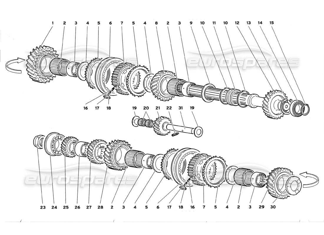 a part diagram from the lamborghini diablo gt (1999) parts catalogue