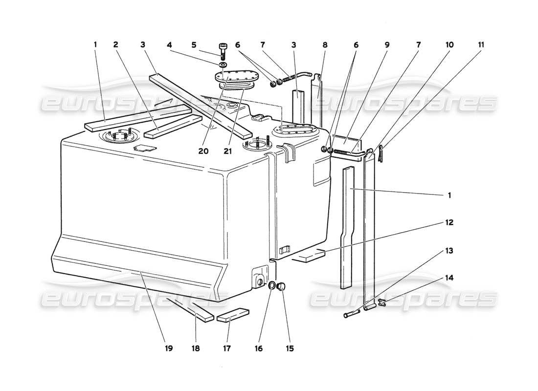 a part diagram from the lamborghini diablo parts catalogue
