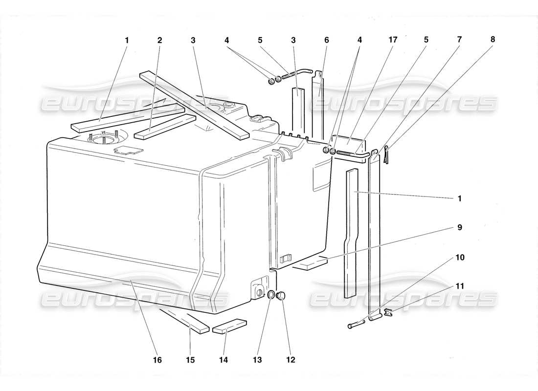 a part diagram from the lamborghini diablo parts catalogue