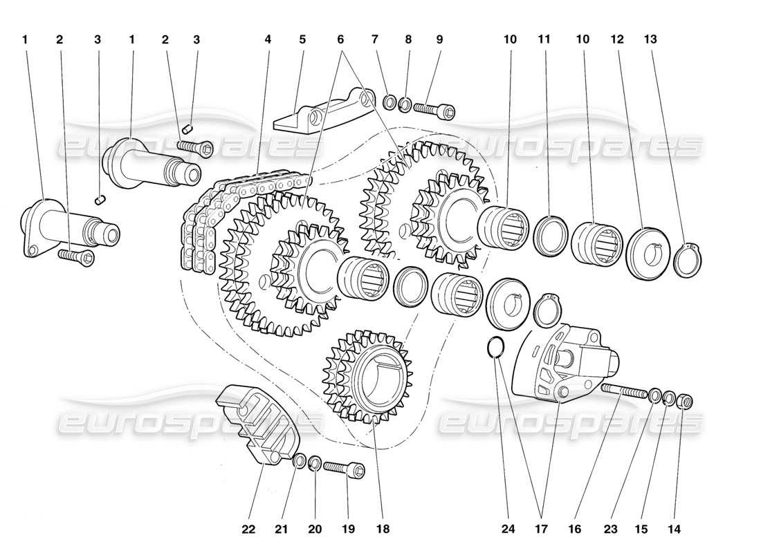a part diagram from the lamborghini diablo parts catalogue
