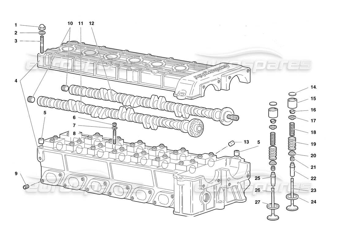 a part diagram from the Lamborghini Diablo Roadster (1998) parts catalogue