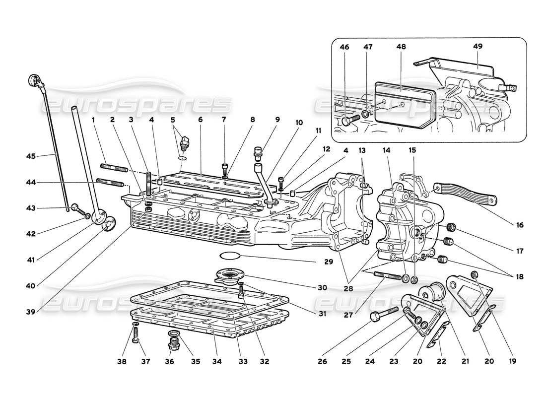 a part diagram from the lamborghini diablo 6.0 (2001) parts catalogue