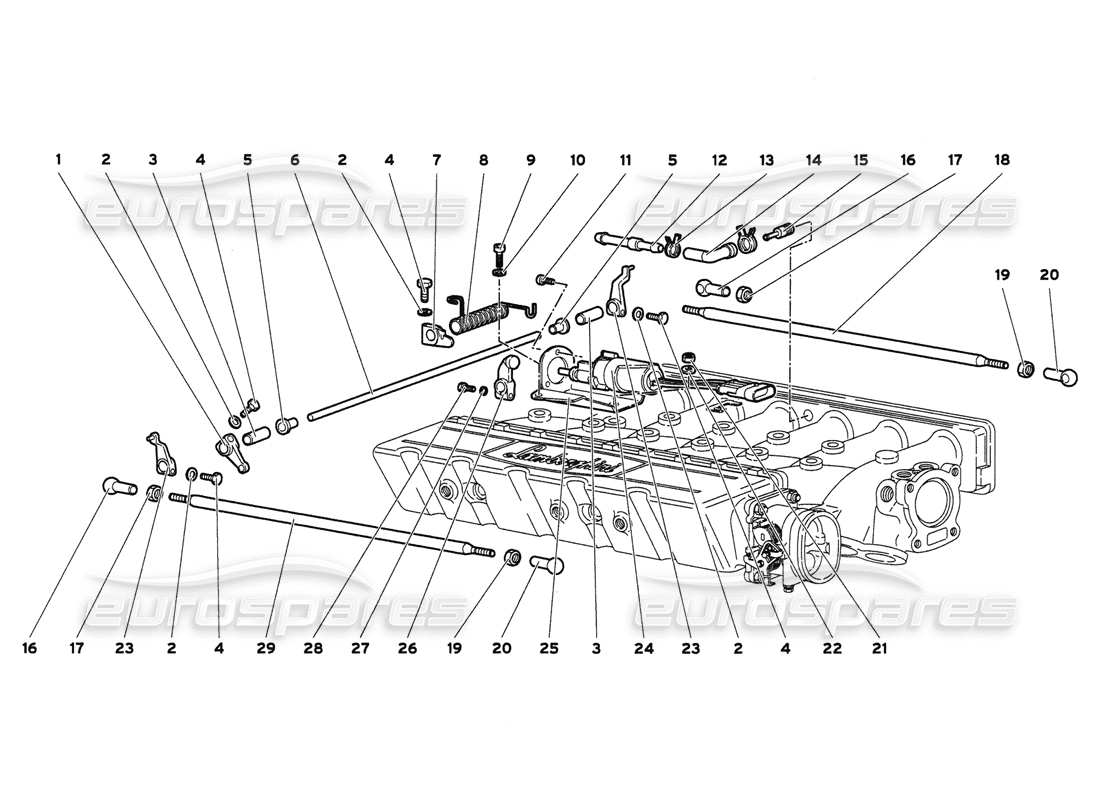 a part diagram from the lamborghini diablo parts catalogue
