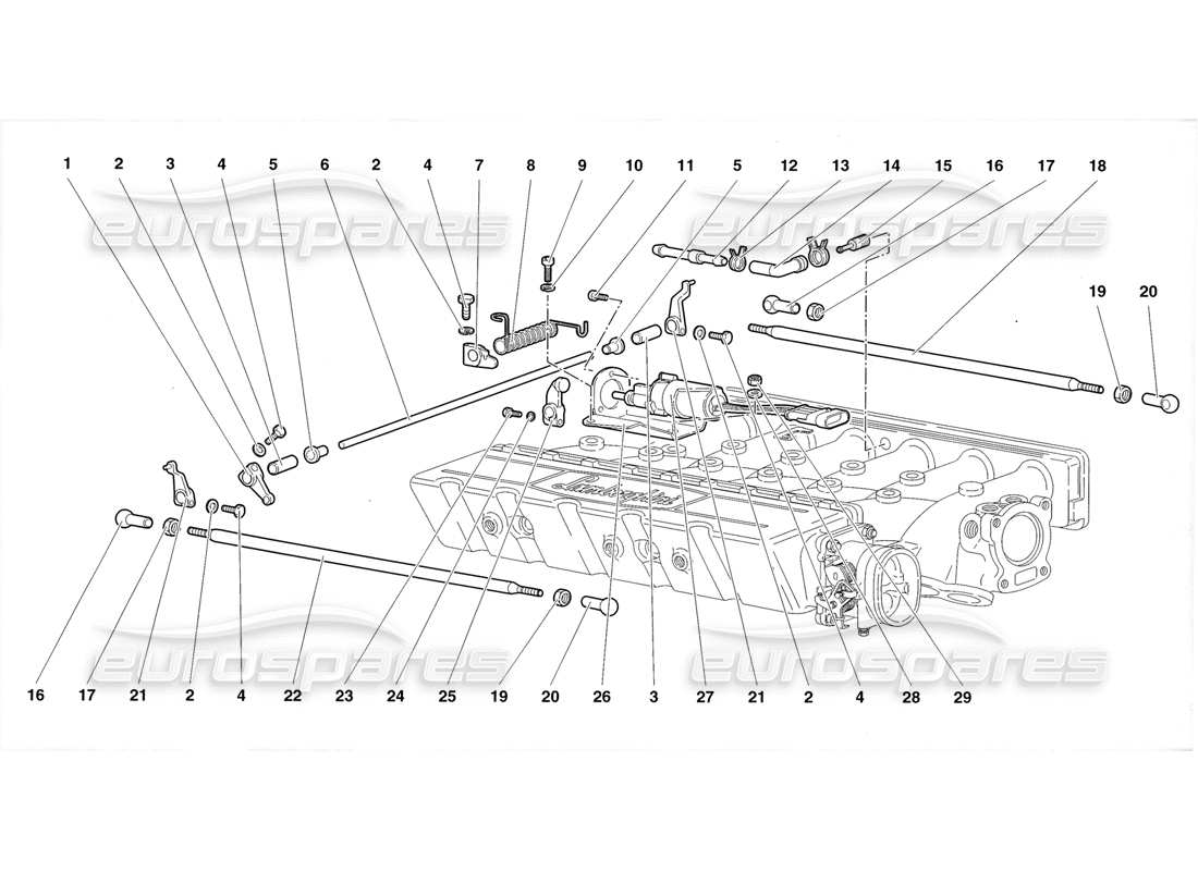 a part diagram from the lamborghini diablo parts catalogue