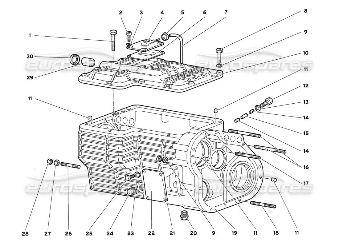 a part diagram from the lamborghini diablo parts catalogue