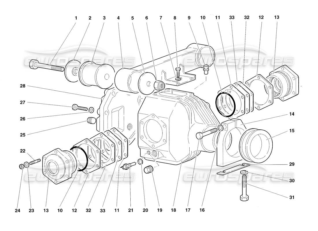 a part diagram from the lamborghini diablo parts catalogue