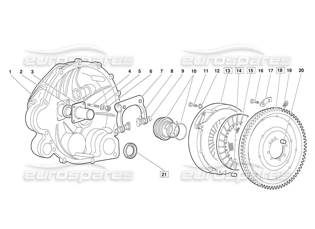 a part diagram from the lamborghini diablo (1991) parts catalogue