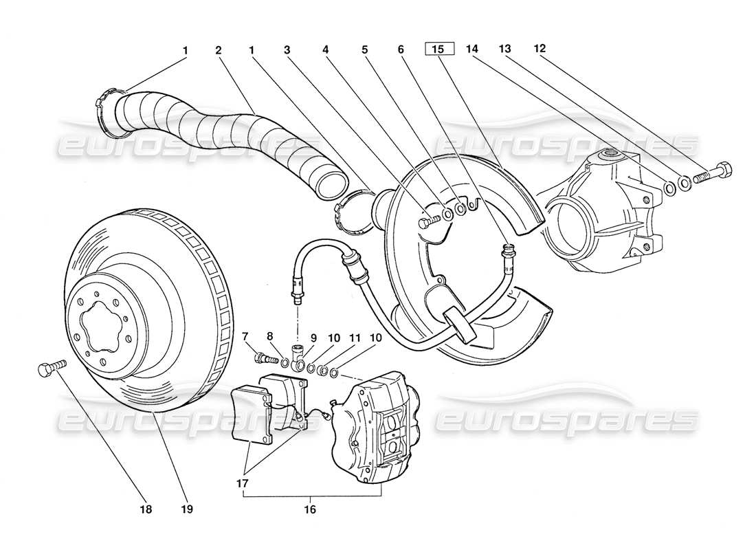 a part diagram from the lamborghini diablo parts catalogue