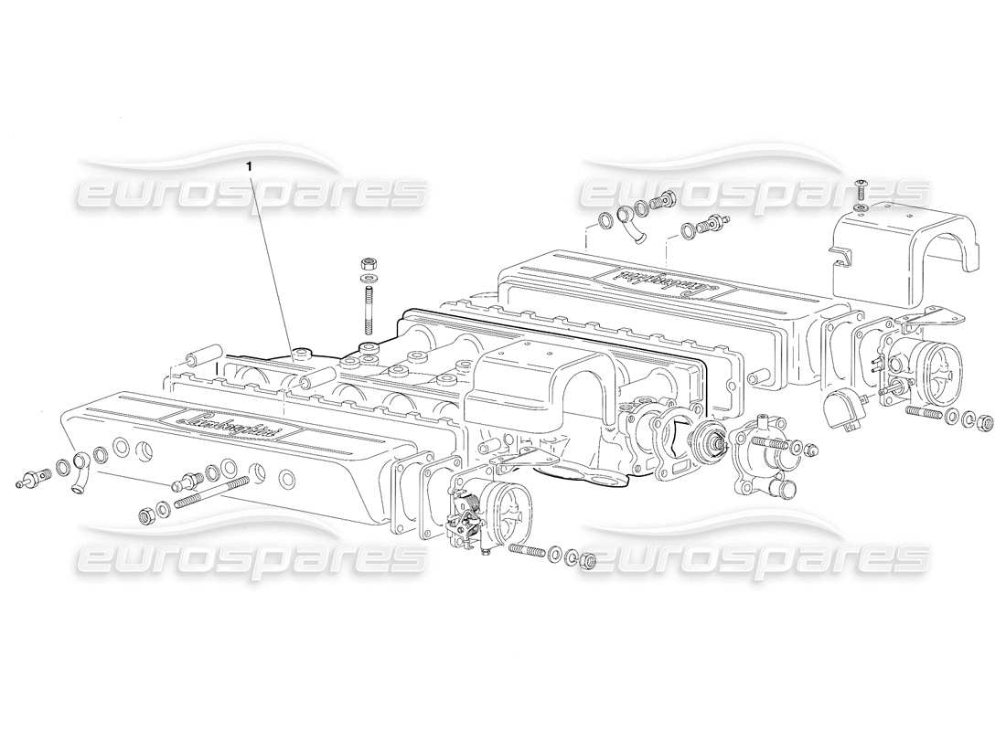 a part diagram from the lamborghini diablo sv (1997) parts catalogue