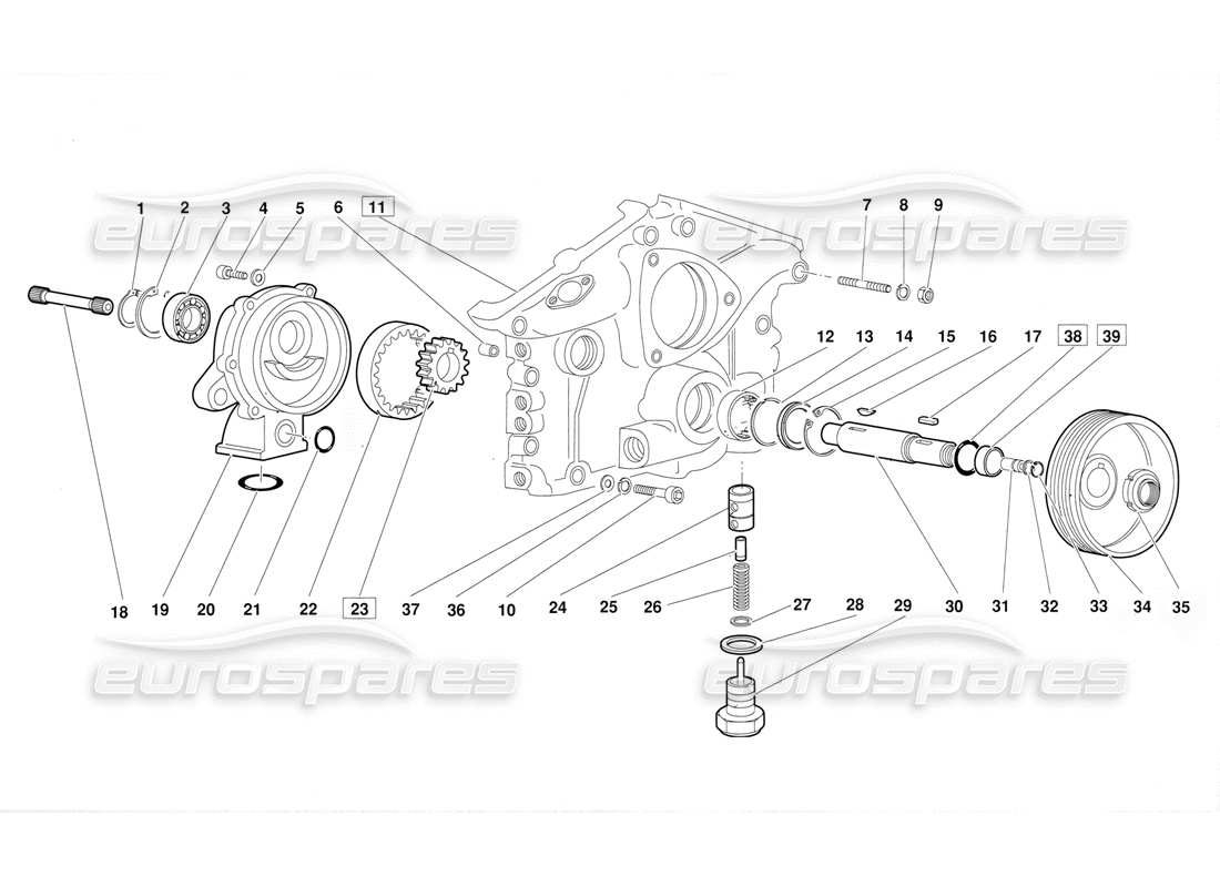 a part diagram from the lamborghini diablo parts catalogue