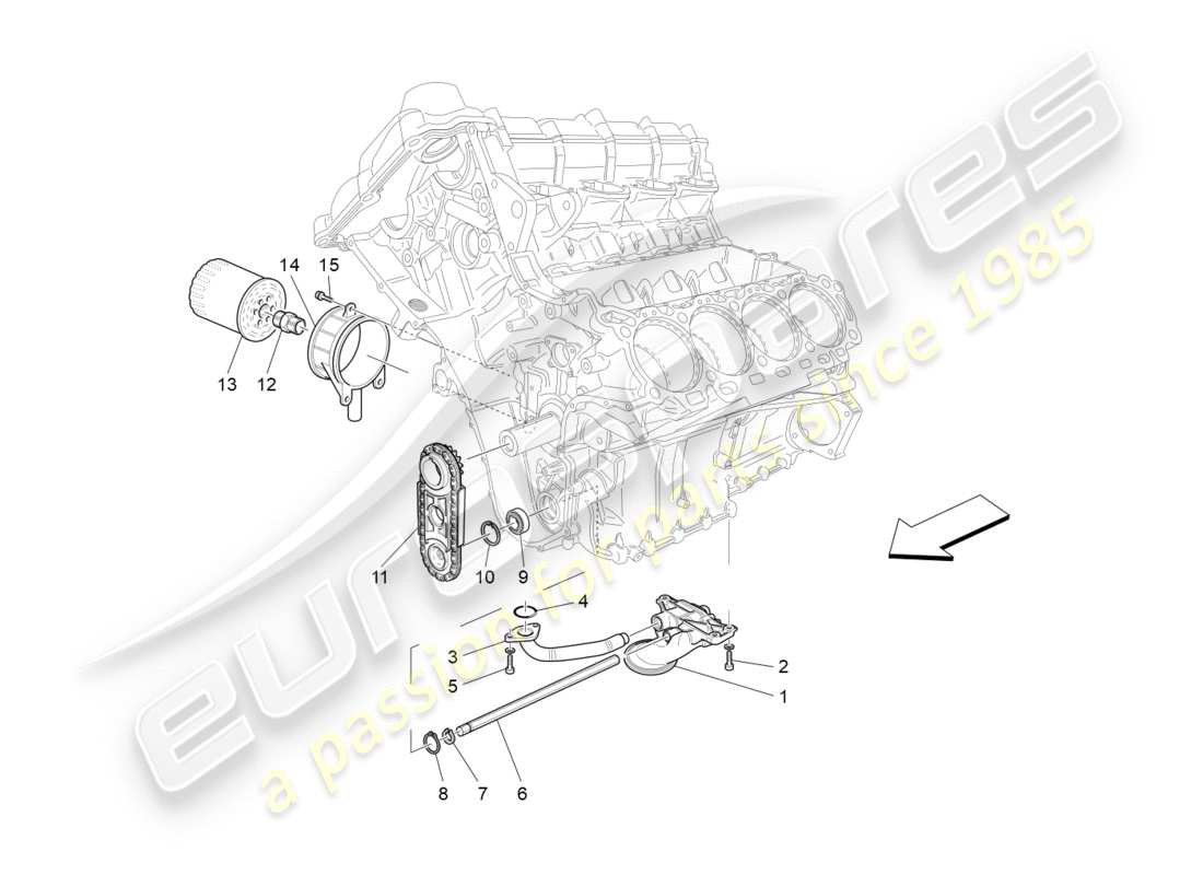 VIEW PARTS DIAGRAMS FROM THE MASERATI GRANTURISMO PARTS CATALOGUE a part diagram from the maserati granturismo parts catalogue