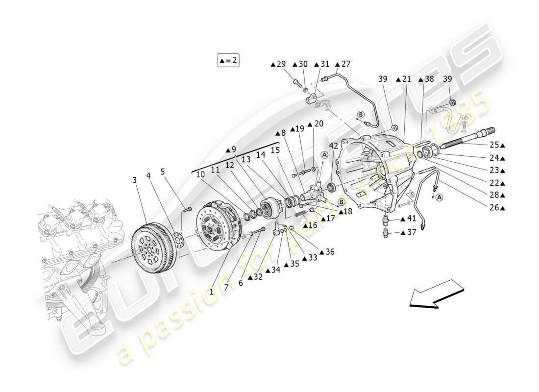 a part diagram from the Maserati GranTurismo (2012) parts catalogue