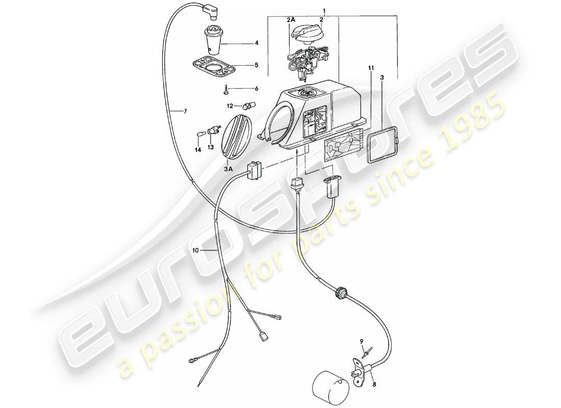 porsche 1982 (911) heater - automatic part diagram