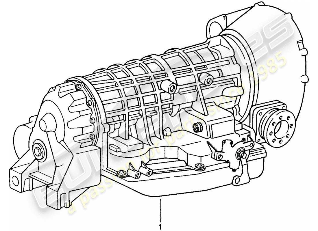 porsche replacement catalogue (1983) replacement transmission parts diagram