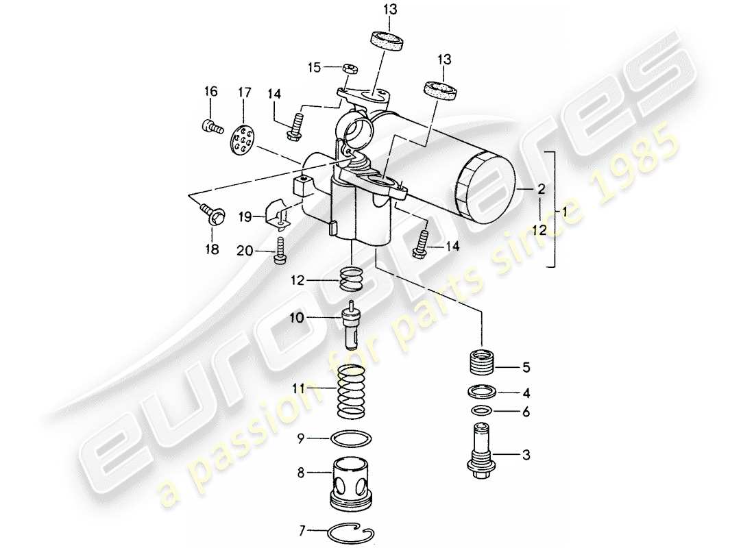 porsche 1997 (993) bracket - for - oil filter - and - thermostat part diagram