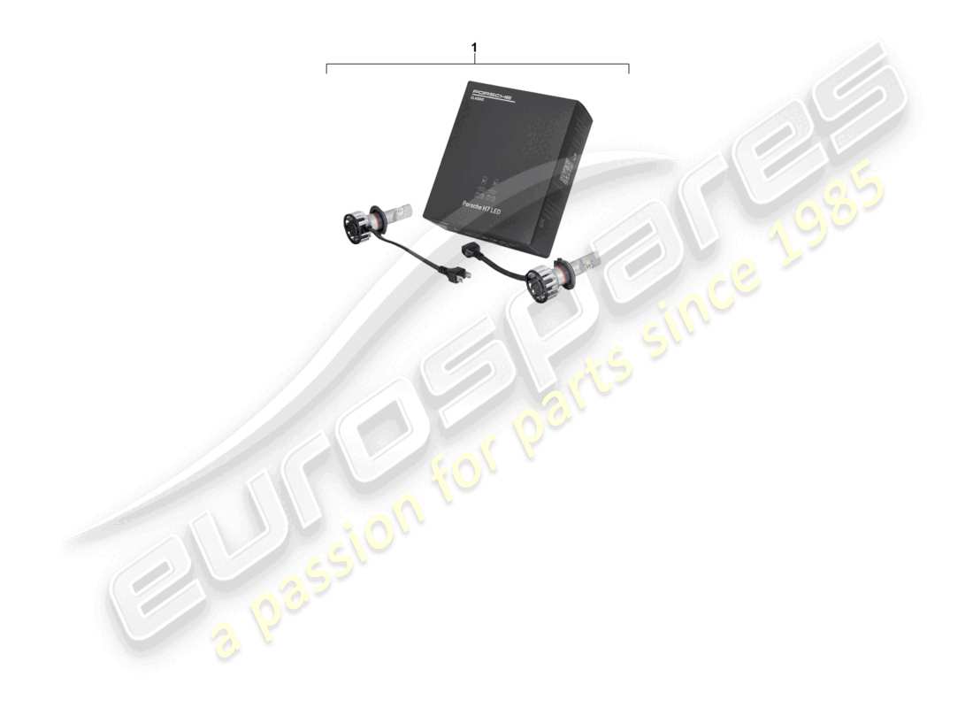 porsche 2003 (986 boxster) 1 set of led lights h7 parts diagram