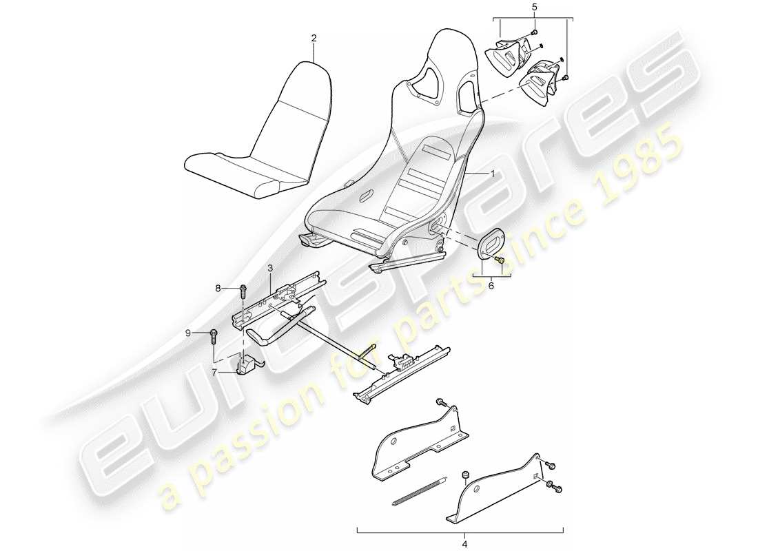 porsche 2006 (carrera gt) carrera gt - seat - d - mj 2004>> part diagram