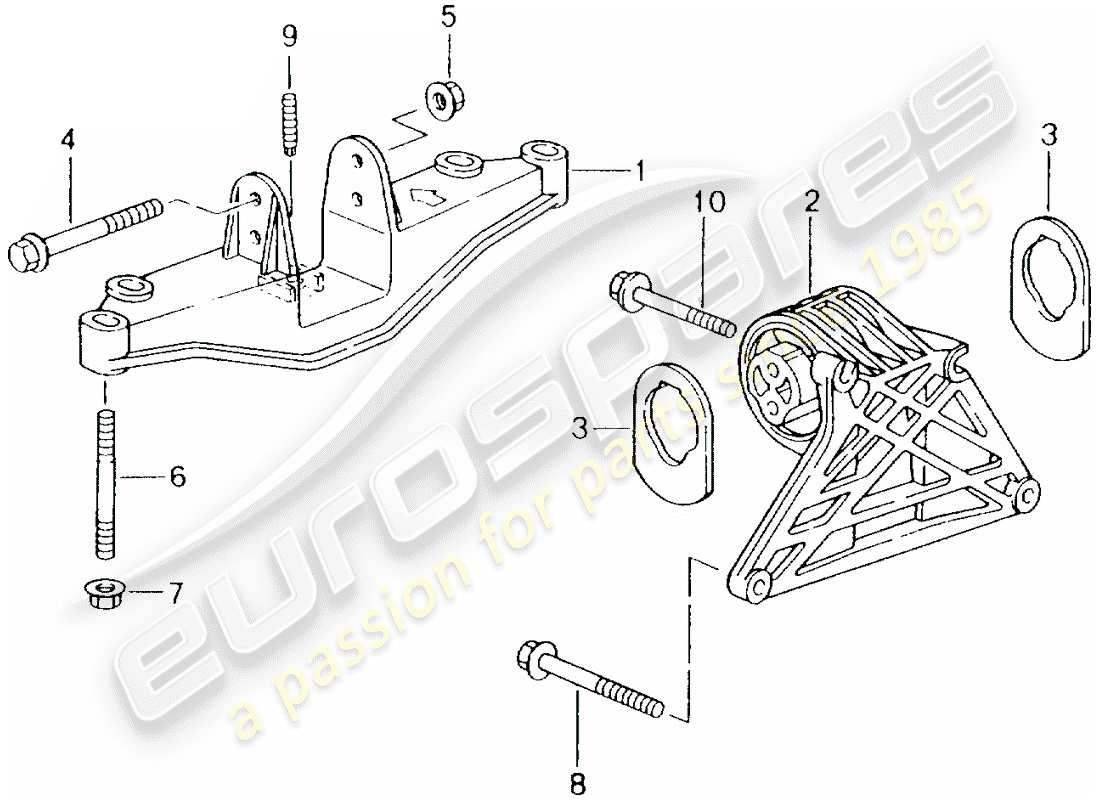 porsche 2002 (986 boxster) engine lifting tackle parts diagram