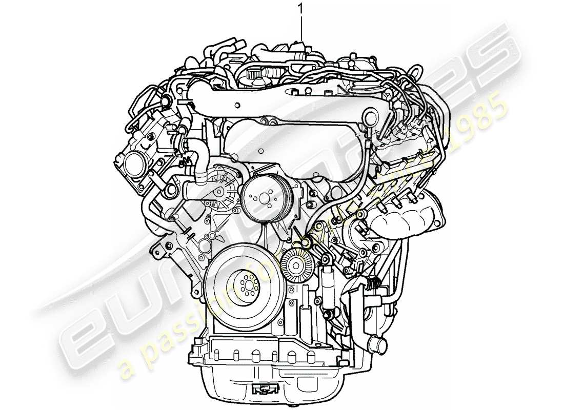 porsche 2009 (cayenne e1 9pa) replacement engine parts diagram