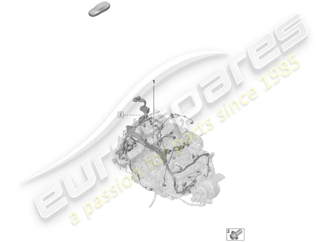 porsche 2020 (992-1) wire set engine parts diagram