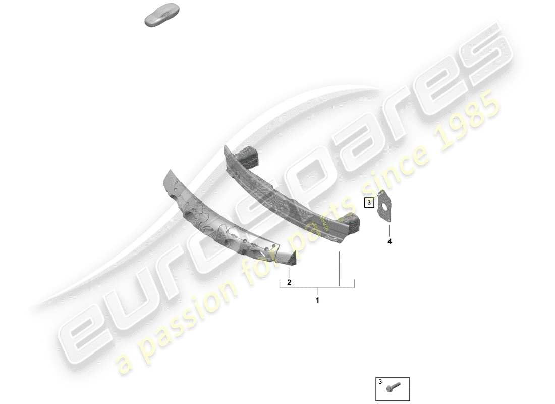 porsche 2020 (718 boxster spyder) bumper carrier front parts diagram