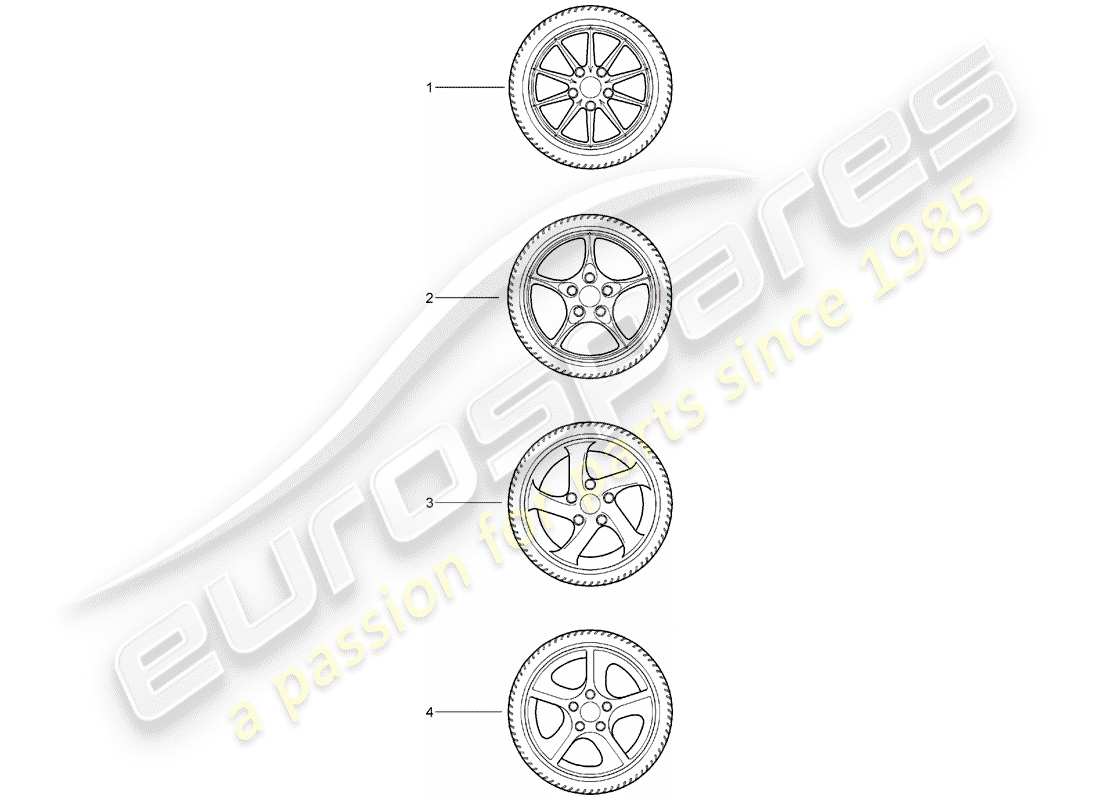 porsche 1988 (tequipment) gear wheel sets parts diagram